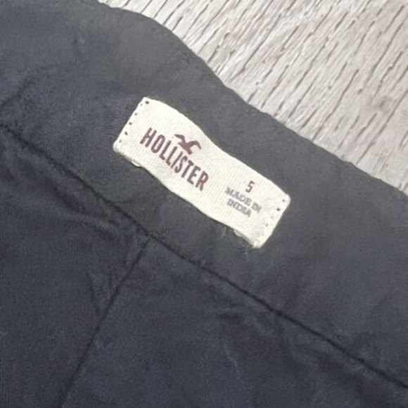 Hollister Floral Print Pattern Purple Blue Shorts Size 5 Crocket Pom Pom Edge - Picture 3 of 6